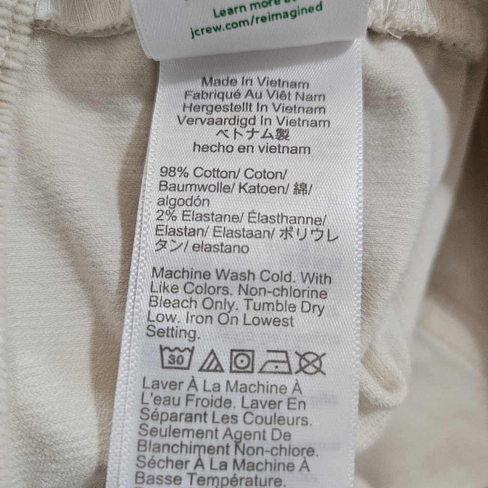 NWOT J.Crew Corduroy Full-length Essential Straight Pants Size 24 - Picture 8 of 11